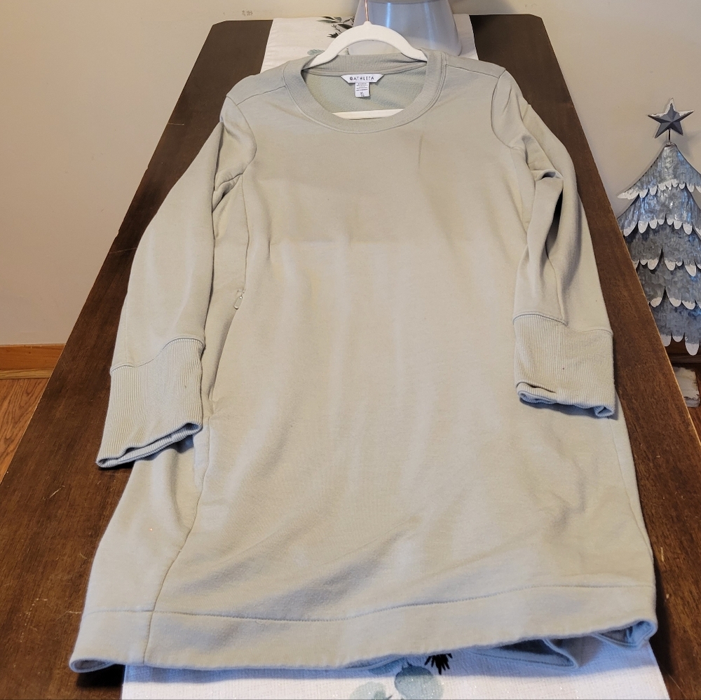 Athleta Coaster Luxe Sweatshirt Dress - Fern Green - XL